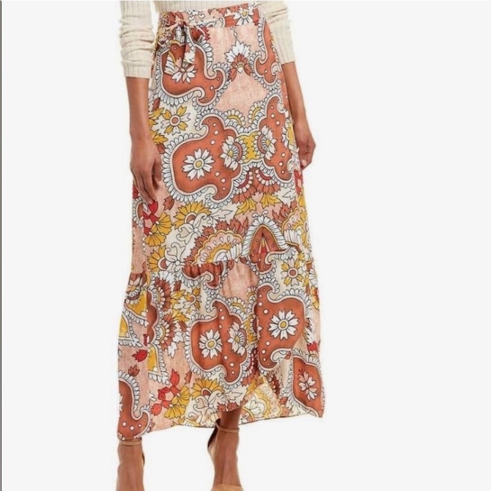 Bloomcore Maxi‎ Wrap Skirt Floral Paisley